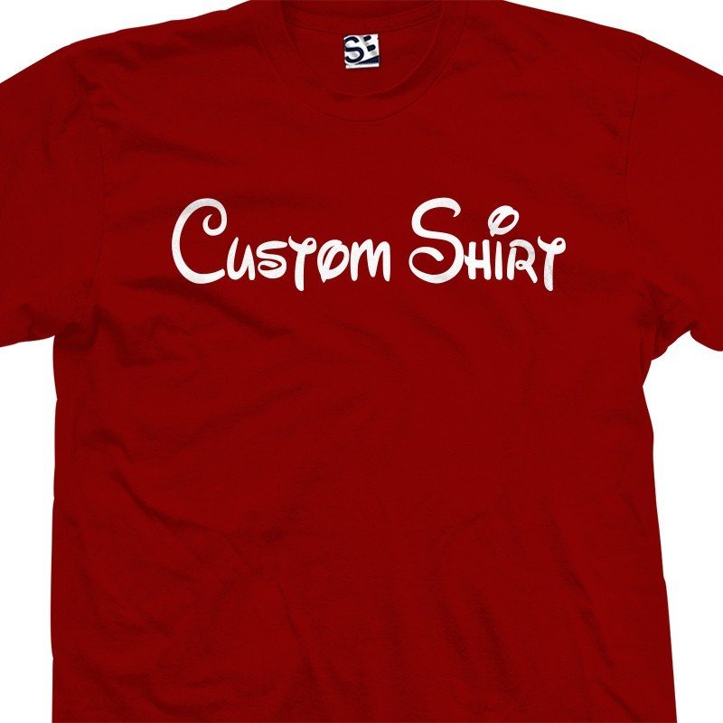 Custom Disney Themed Text Font T Shirt
