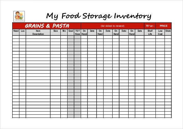 12 Food Inventory Templates – Free Sample Example