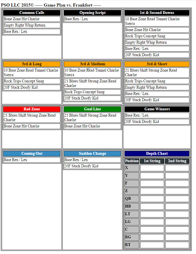 Game and Practice Planner