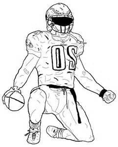 American Football Player Coloring Pages sketch template