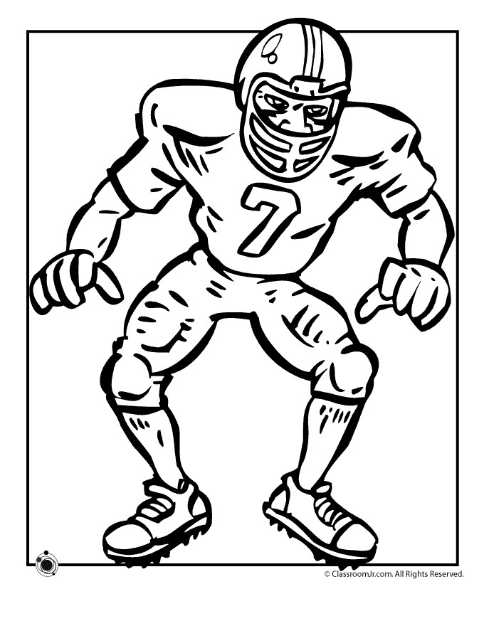 Coloring Pages Football Player Coloring Home
