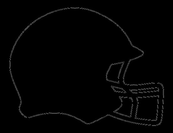 Football helmet pattern Use the printable outline for