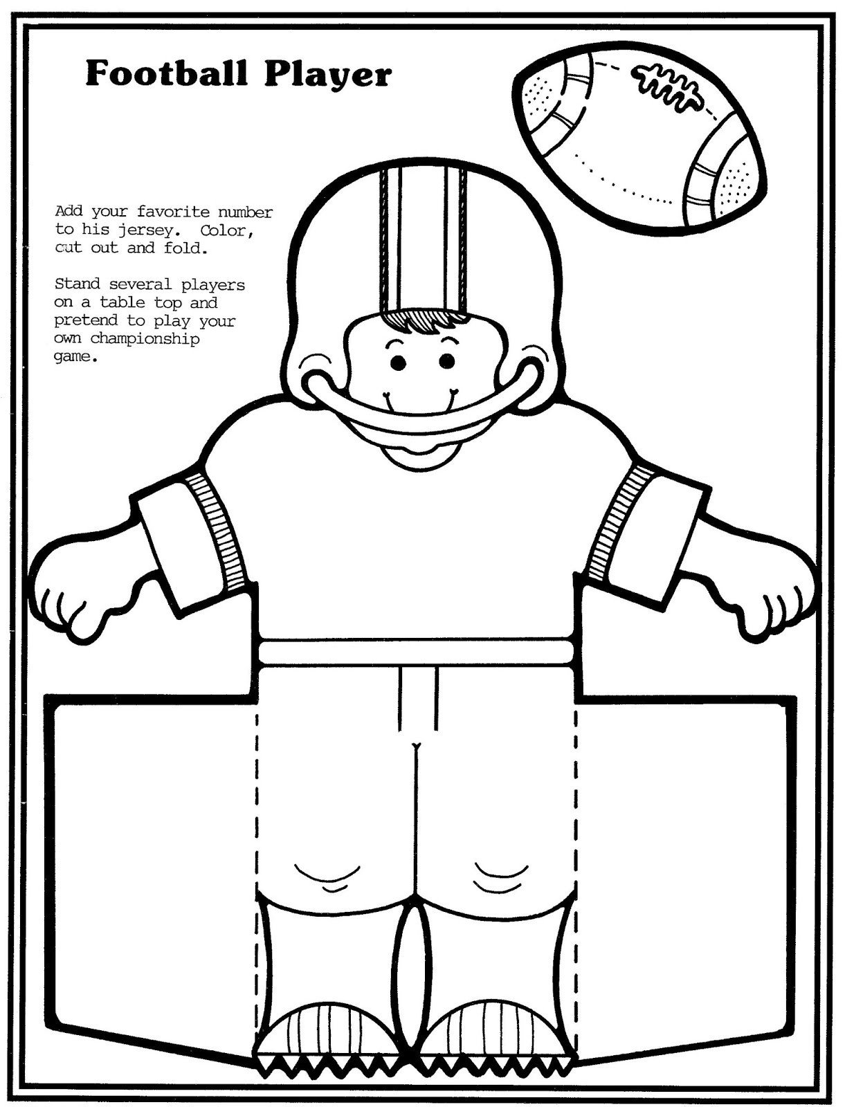 Mostly Paper Dolls Too Football Player and Cheerleader