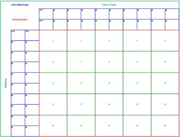 19 Football Pool Templates Word Excel PDF