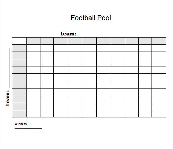 Sample Football Pool 7 Documents in PDF Word Excel