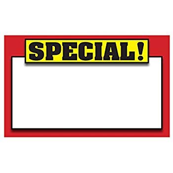 Amazon RETAIL SPECIAL SIGNS Template 5 5"x3 5
