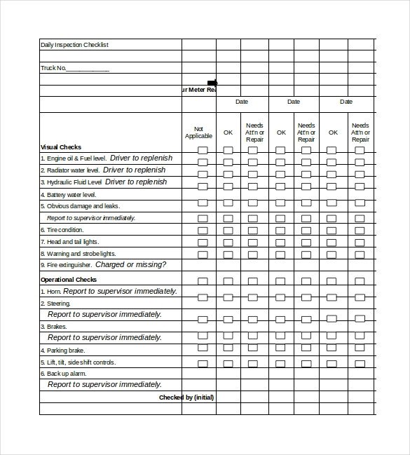 Daily Checklist Template 29 Free Word Excel PDF