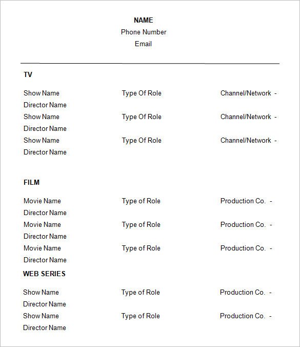 How to Create a Good Acting Resume Template