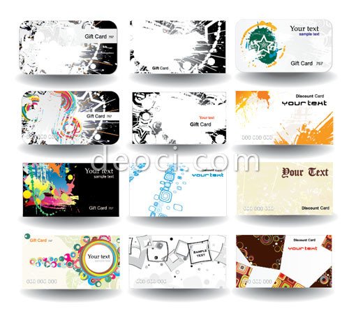 12 vector fashion cards background design template EPS and