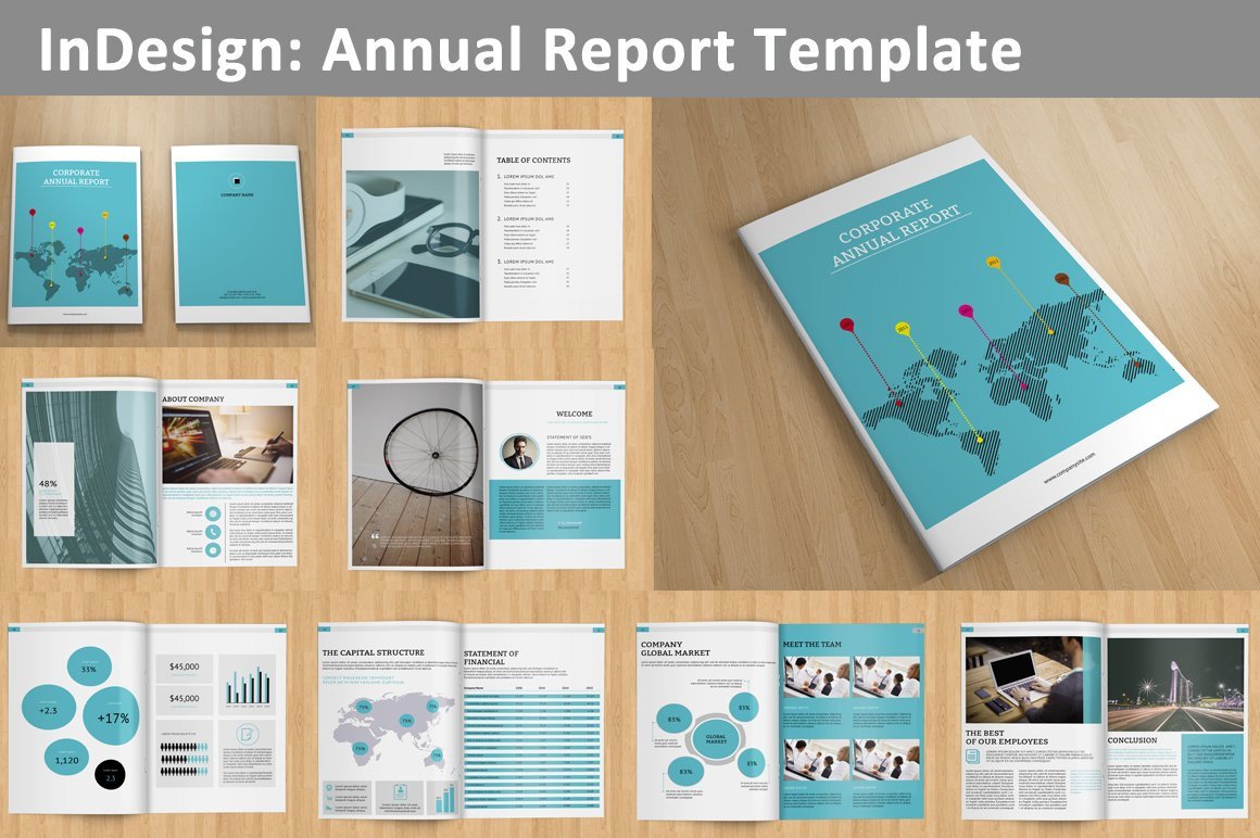 Annual Report V129 Brochure Templates Creative Market