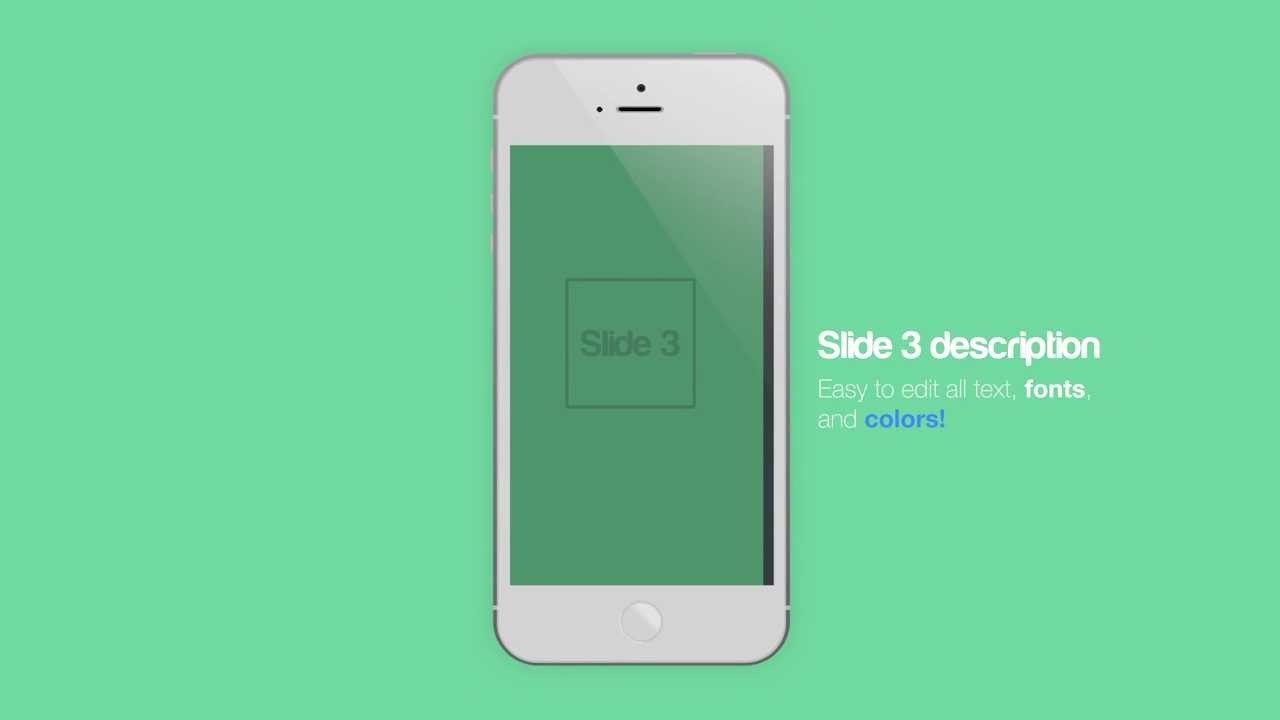 Free Apple Motion 5 Template iPhone App or Theme Promo