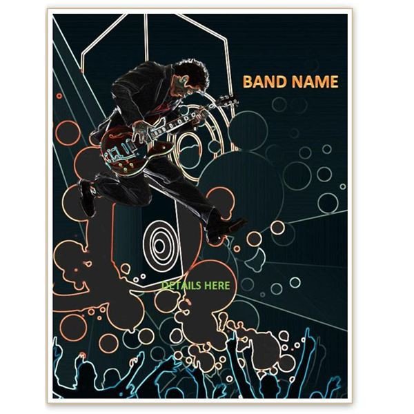 Download Free Band Flyer Templates for MS Word or Publisher