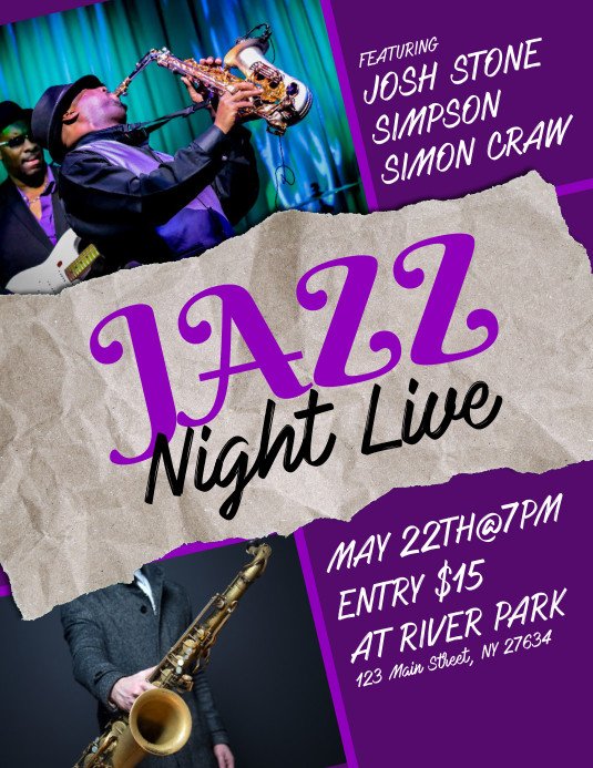 Jazz Night Live Flyer Template