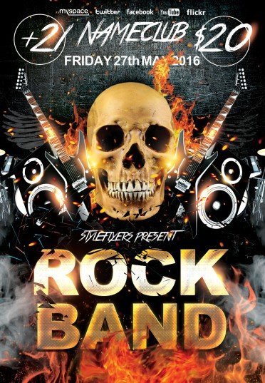 Rock Band PSD Flyer Template 7954 Styleflyers