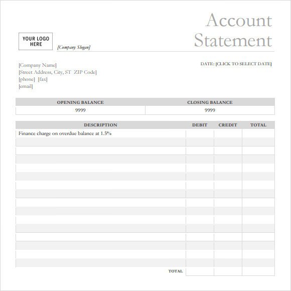 Bank Statement 9 Free Samples Examples Format