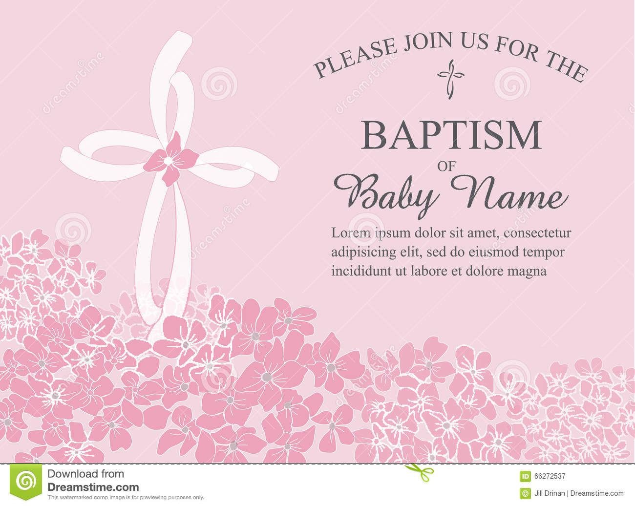 Baptismal Invitation Template Baptism Invitation