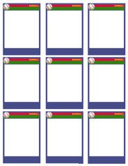Baseball Card Templates Free blank printable customize