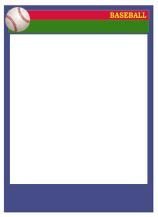 Baseball Card Templates Free blank printable
