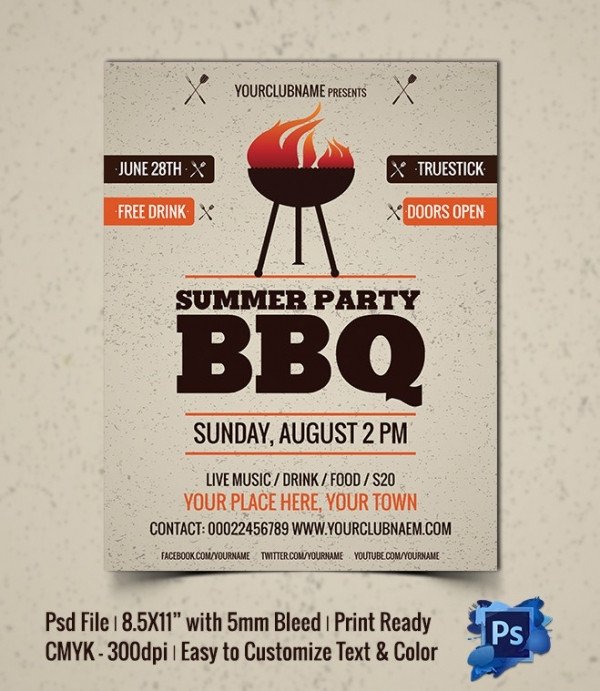 25 BBQ Flyer Template Free Word PDF PSD EPS