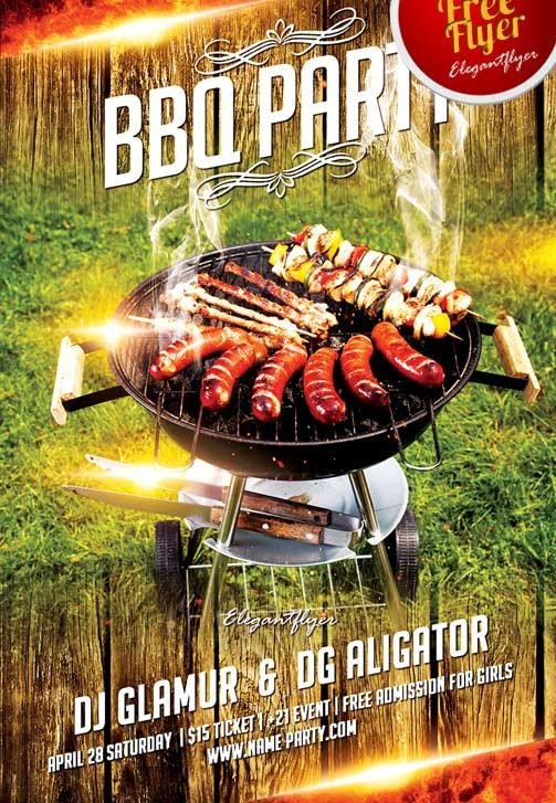 7 Hot & Free Barbecue BBQ Flyers Templates