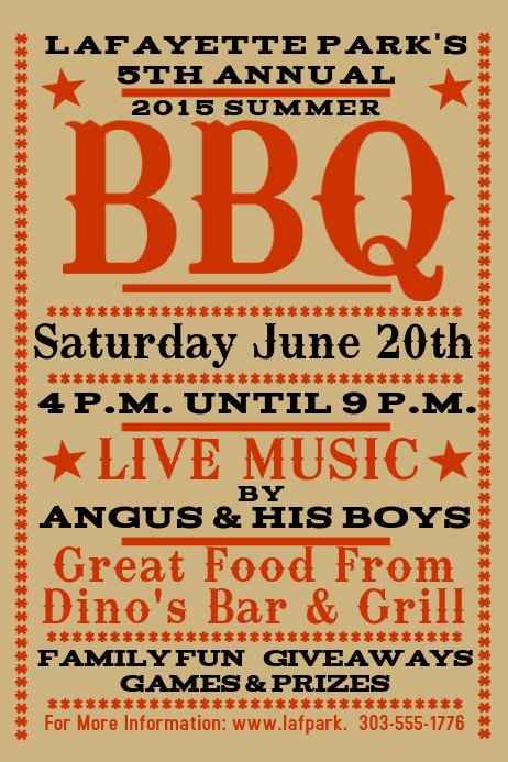 Barbecue Poster Templates