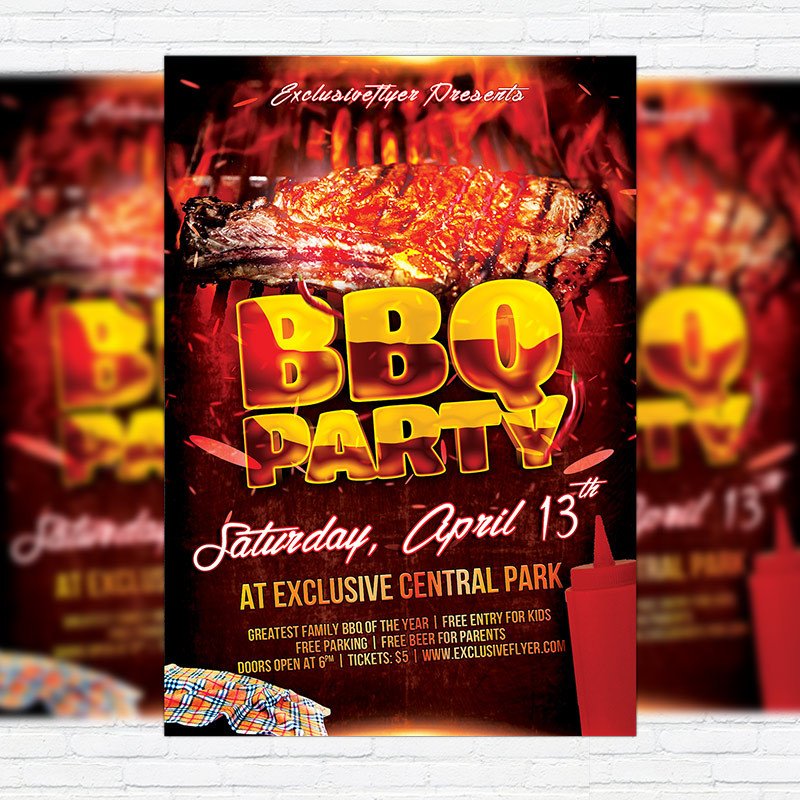 BBQ Party – Premium Flyer Template Cover