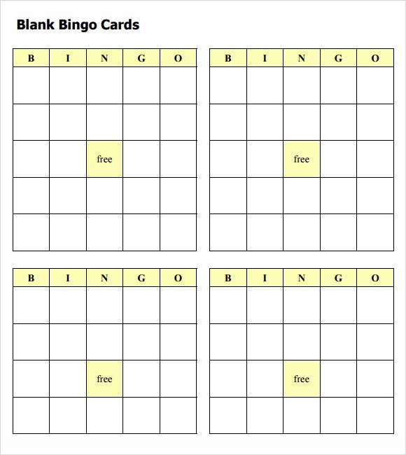 9 Blank Bingo Samples PDF Word