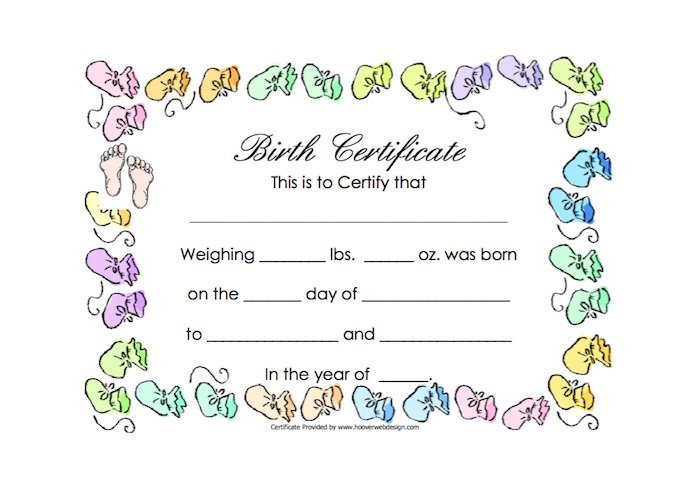 15 Birth Certificate Templates Word & PDF Template Lab