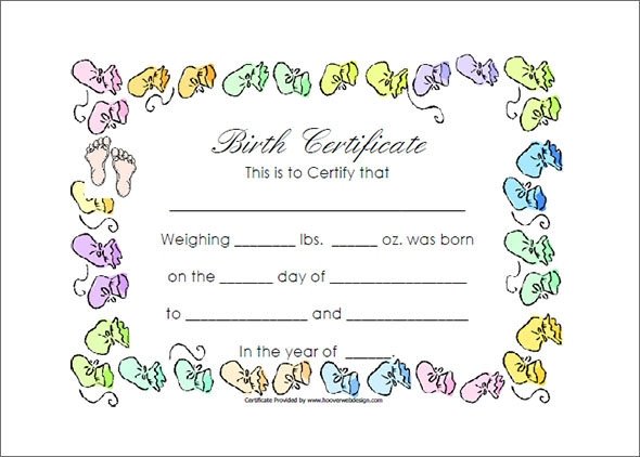 Sample Birth Certificate 11 Free Documents in Word PDF