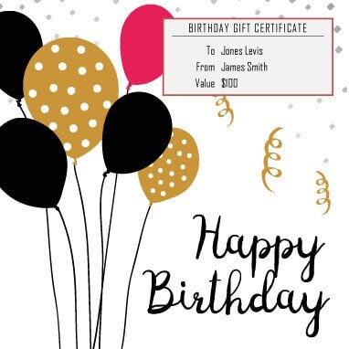 13 Free Printable Gift Certificate Templates [Birthday