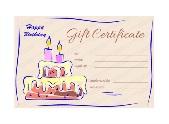 20 Birthday Gift Certificate Templates Free Sample
