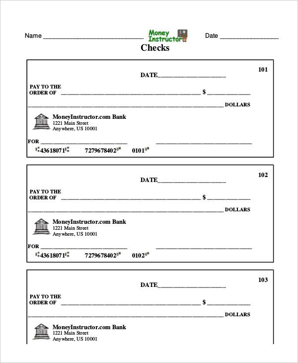 27 Blank Check Template Download [Word PDF] Templates