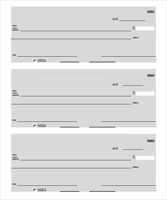 Blank Check Template – 30 Free Word PSD PDF & Vector