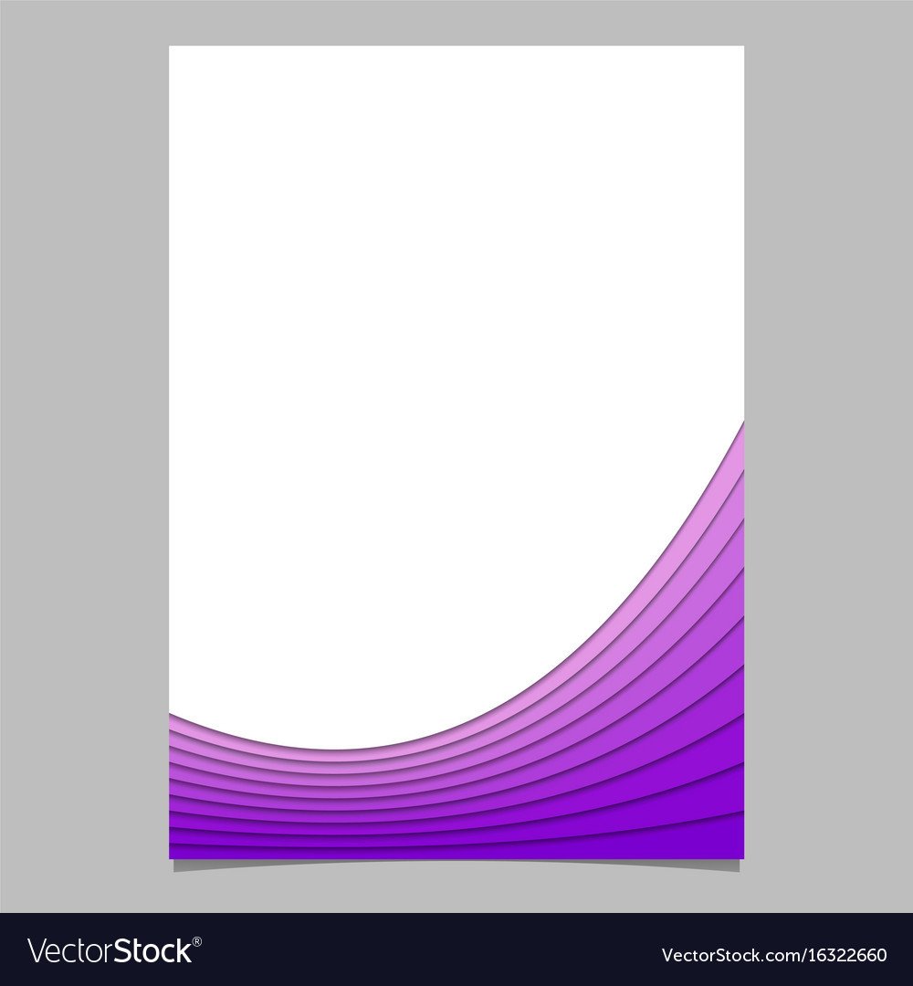 Blank brochure template from curves flyer Vector Image