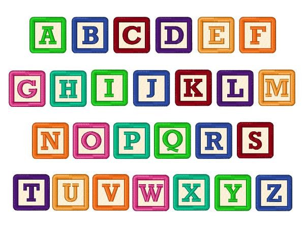 Building Blocks Font Embroidery Font