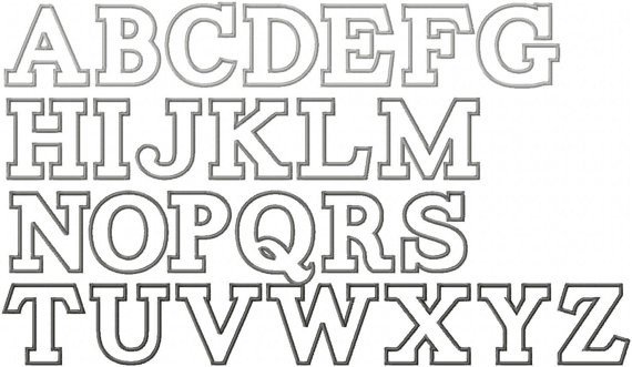 Items similar to Alphabet Applique Embroidery Font Instant