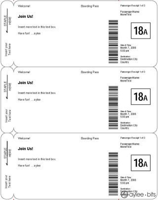 DIY Boarding Pass Invitation Save The Date