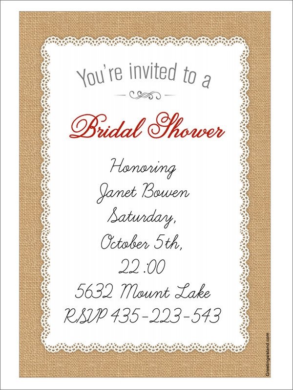 25 Bridal Shower Invitation Templates Download Free