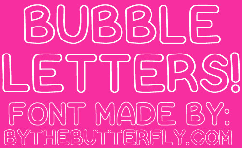 Bubble Letters Font