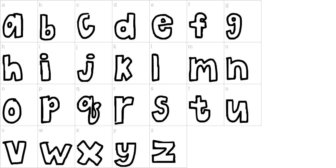 The bubble letters Font
