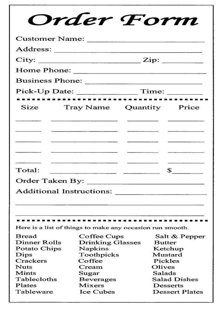 cake ball order form templates free