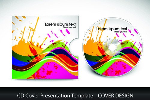 Illustrator cd cover template free vector