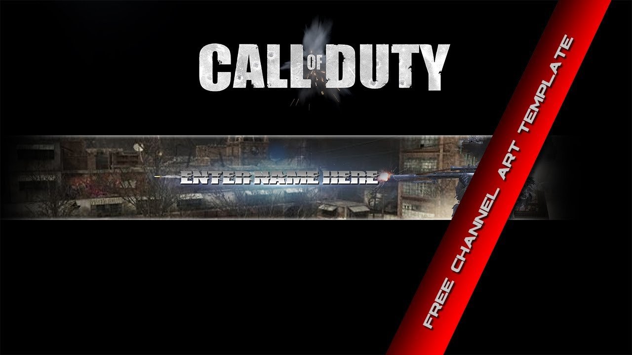 Call of Duty Free Channel Art Template