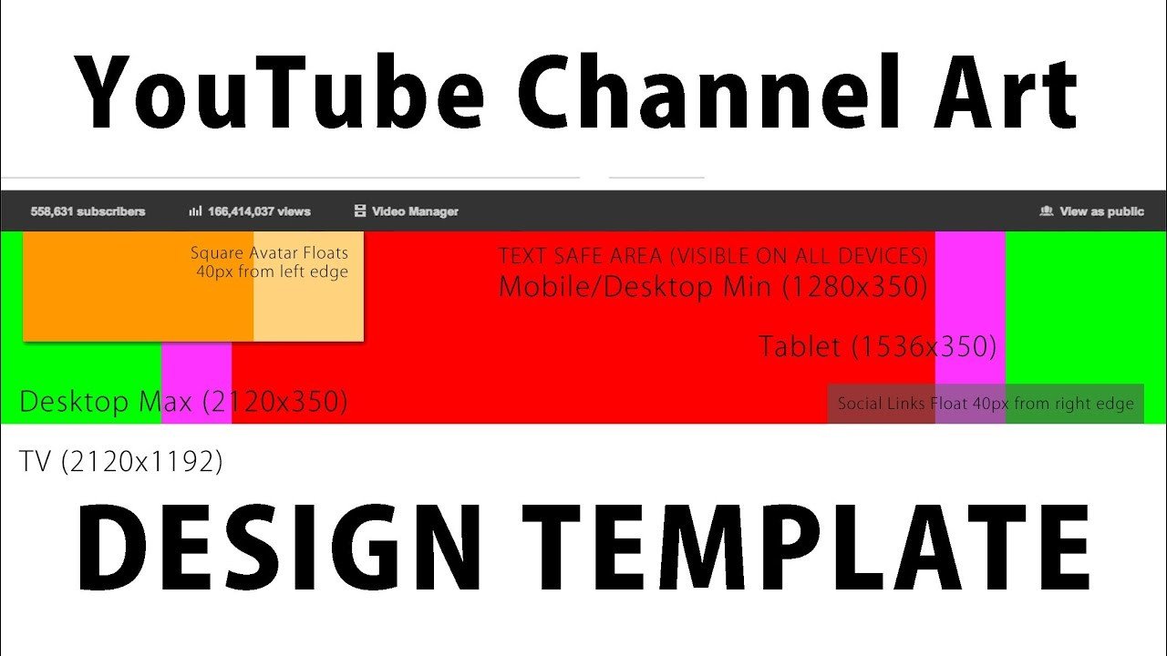Free Channel Art Template for New " e Channel