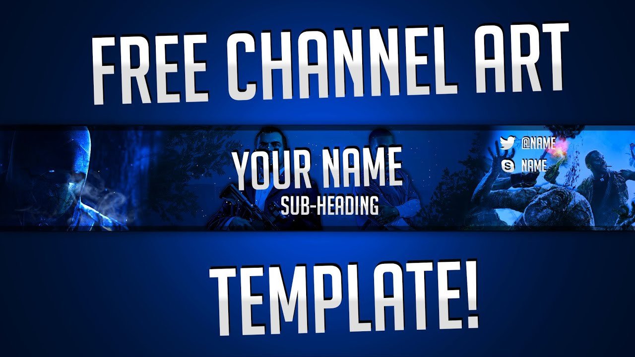 Free Gaming Channel Art Banner Template By Ryzeus