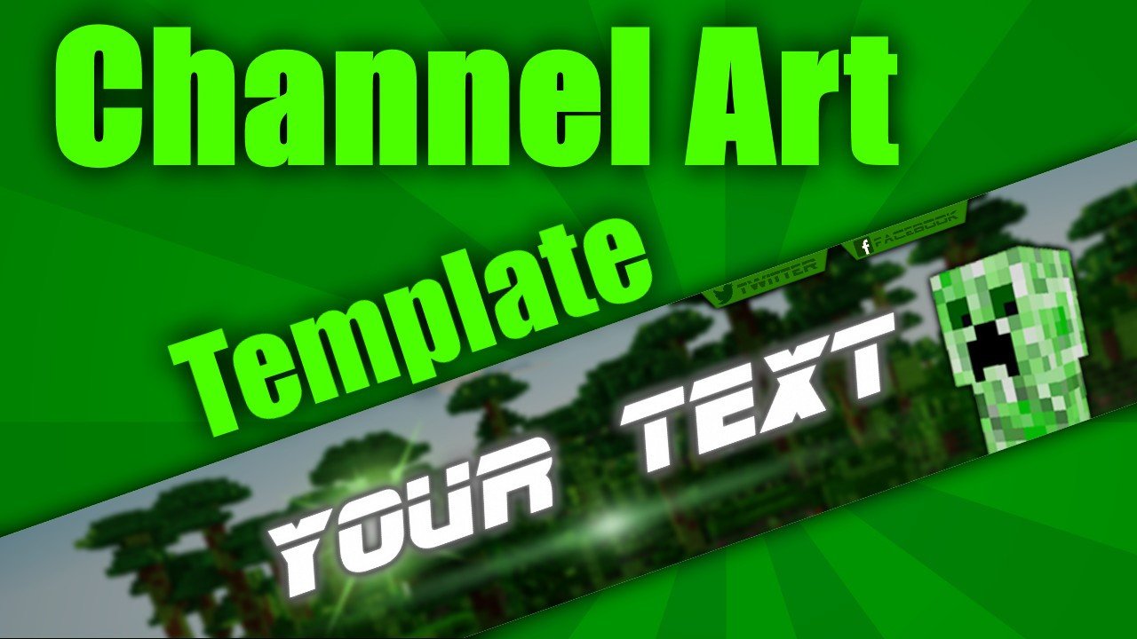 Minecraft Channel Art Template Minecraft Blog