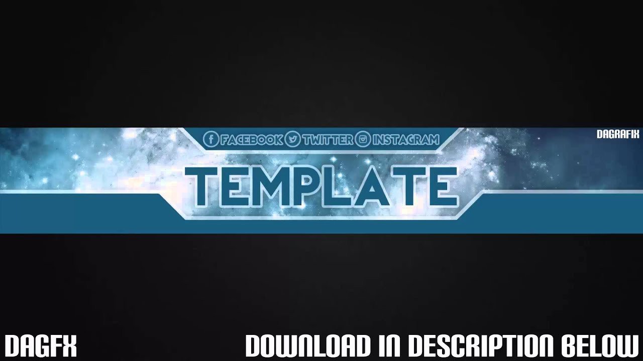 Simple Channel Art Template 43 Free shop Download