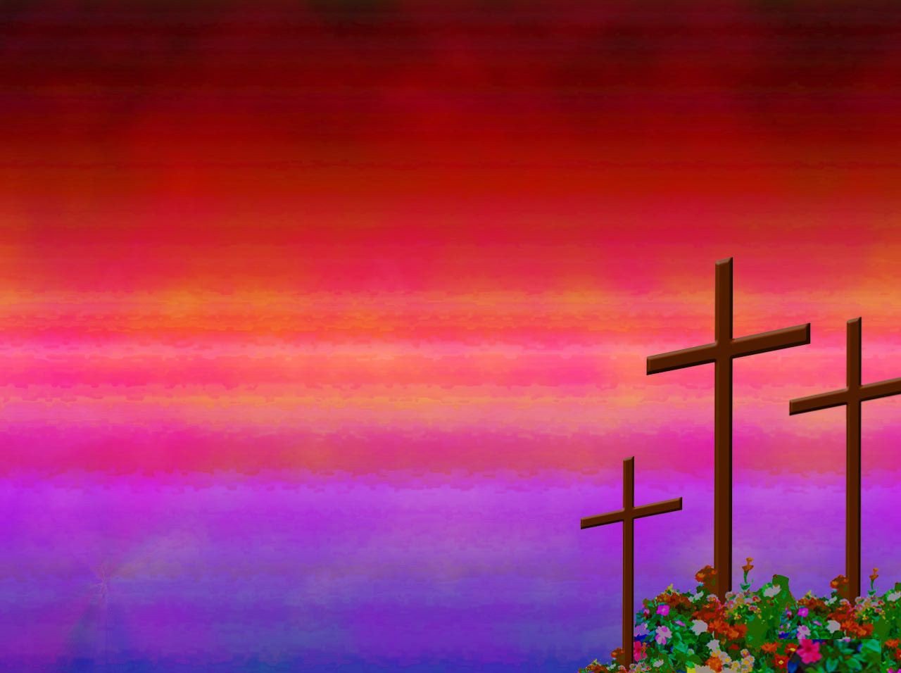 Christian rose garden PowerPoint background Available in