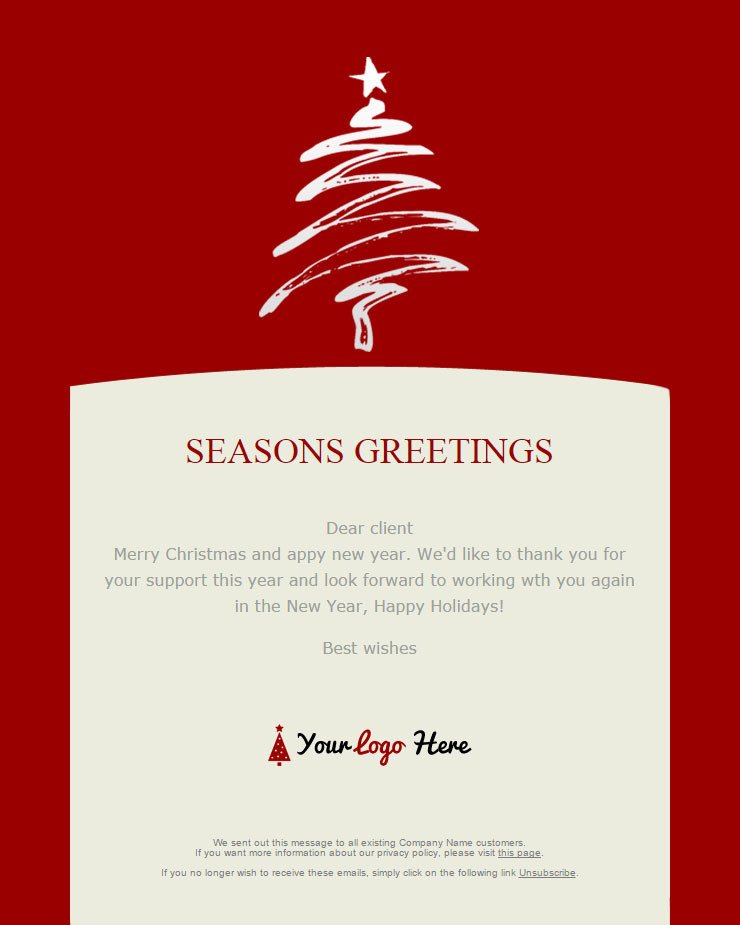 104 20 FREE Christmas and New Year Email Templates