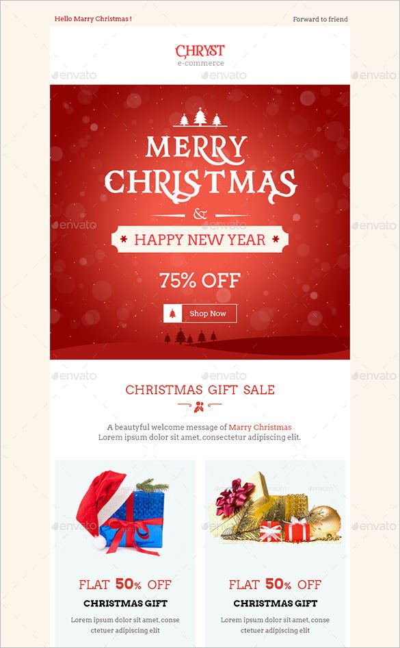 38 Christmas Email Newsletter Templates Free PSD EPS